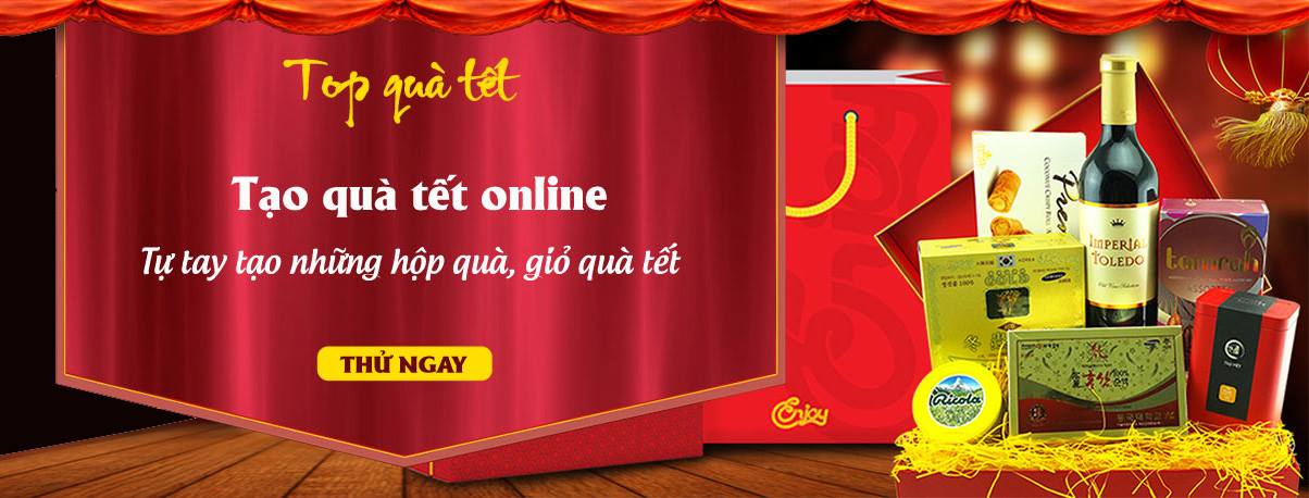 Tự tạo giỏ quà tết online 2018