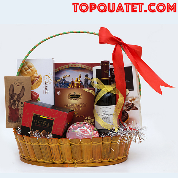 Những giỏ quà tết tại topquatet có ghi rõ thành phần và xuất sứ